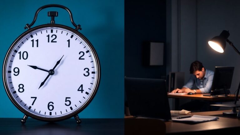 Banco de horas vs horas extras em contraste visual.